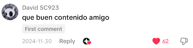 Comentario de David SC923